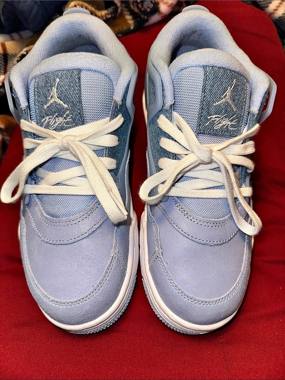 Nike Air Jordan 4 Retro Blue & White US 7Y nwob